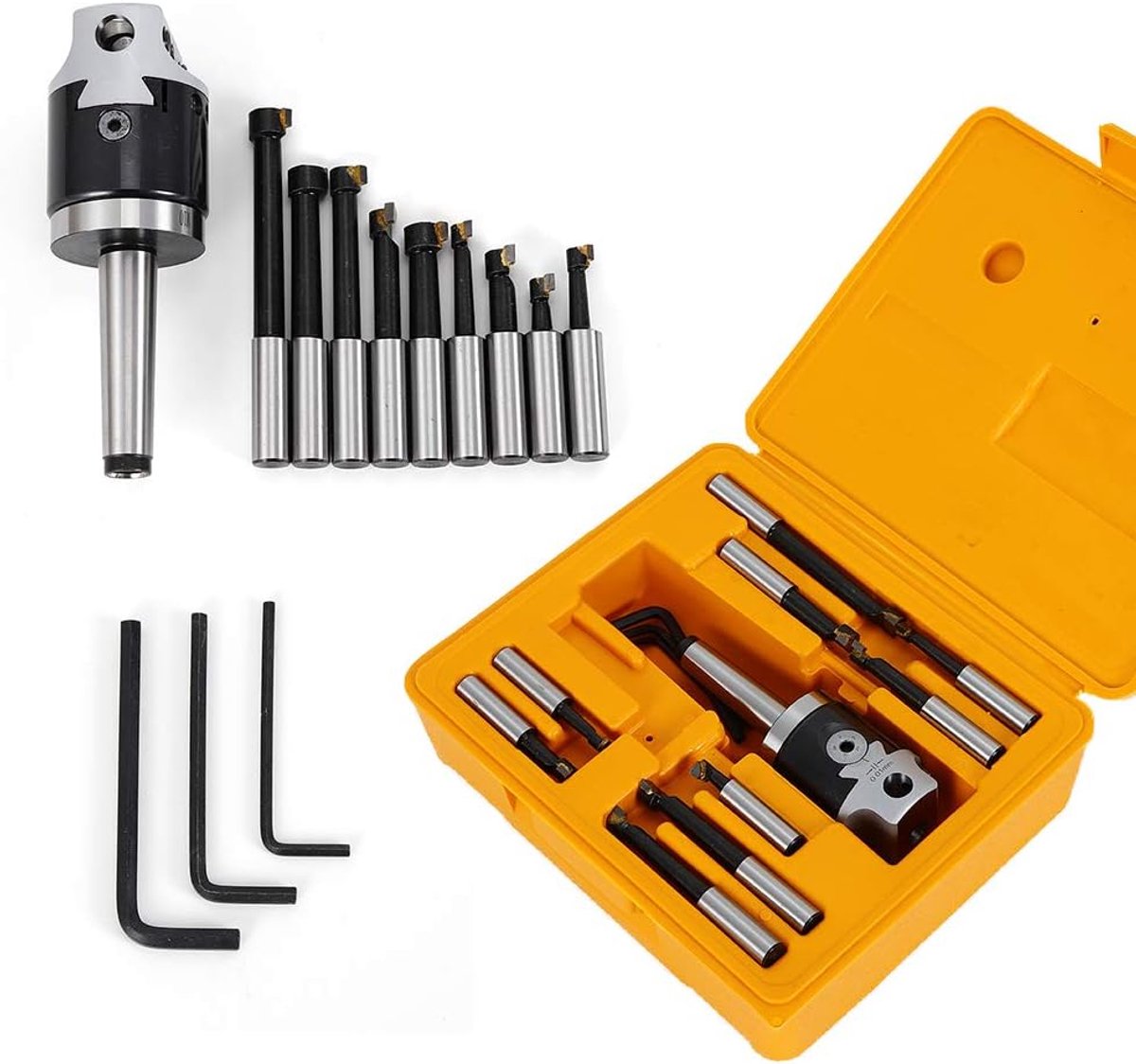 Set 50 mm MT2/M10 F1-12 incl. koffer voor freesmachine met boorstangen voor freesmachine accessoires