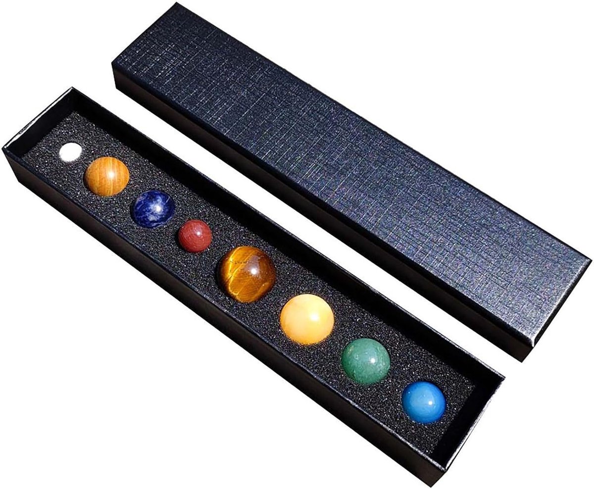 Planet Kit - 2 cm kristallen bolassortiment, gepolijste Reiki-stenen