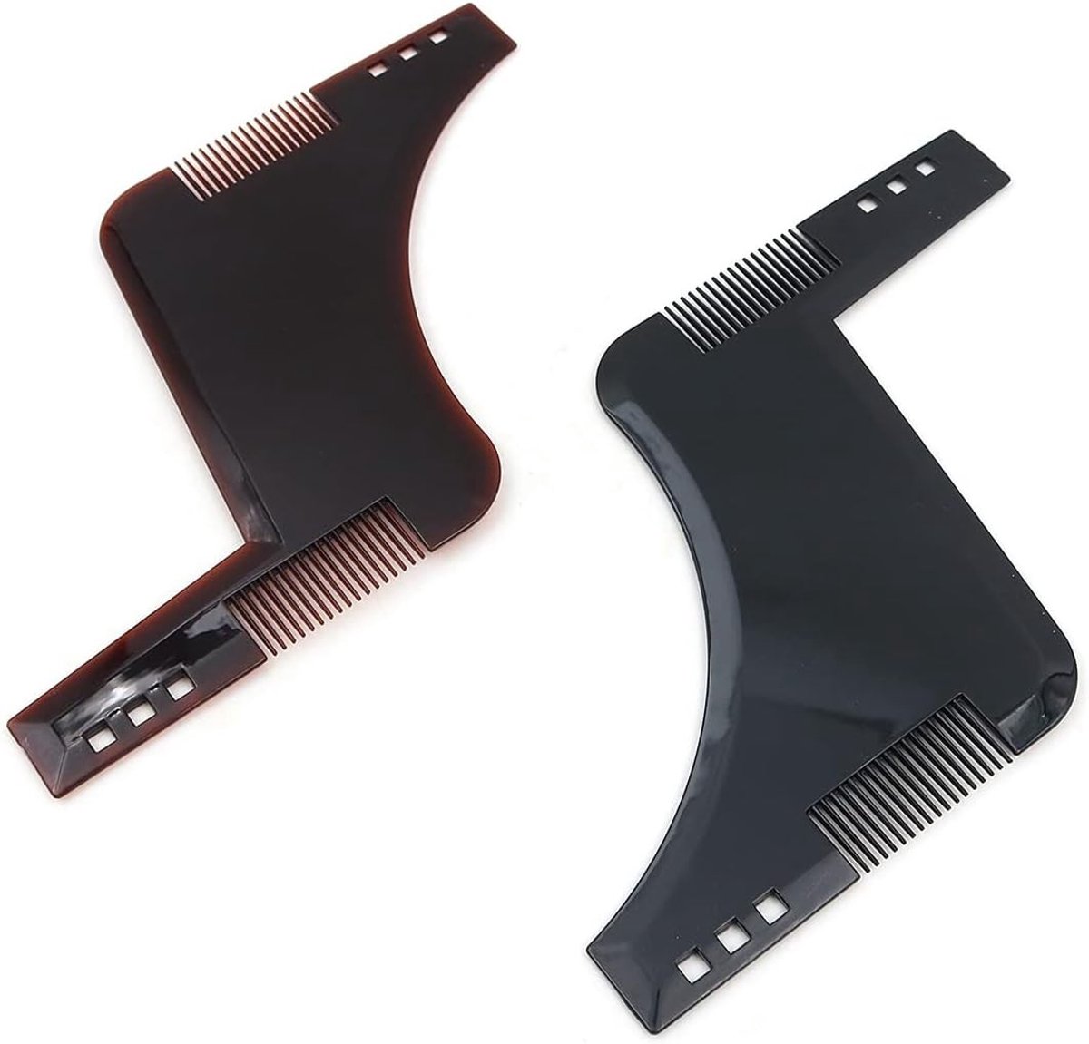 Beard Stencils en Styling Tool voor Symmetrische Baarden, Kinderen en Nacken, Inclusief Kam en Vormgeving