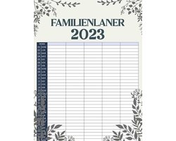 Familienplaner 2023: familienkalender 2023 5 spalten von Januar 2023 bis Dezember 2023 | Agenda 2023 für die Familie | familien planer 2023 mit Feiertagsdaten
