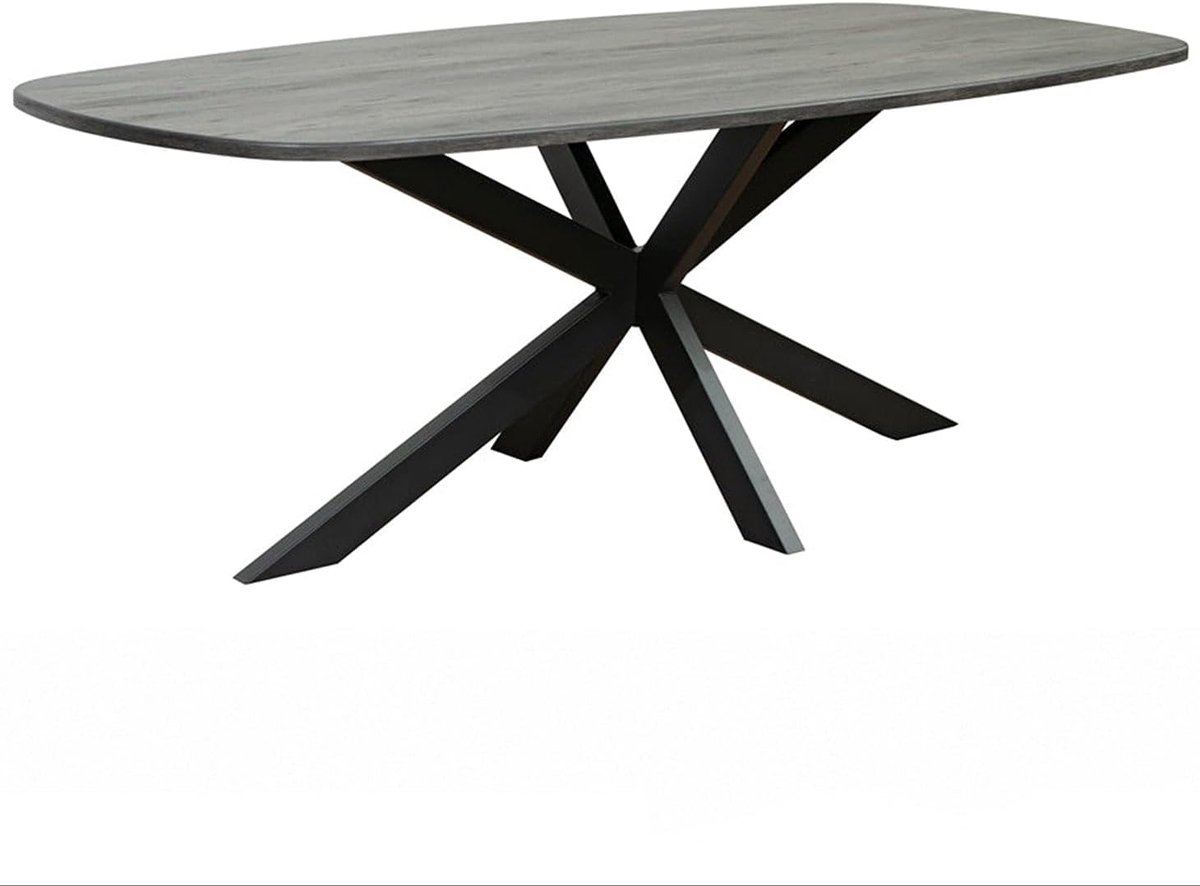 Eettafel Deens ovaal 210cm zwart Hero ovale eetkamer tafel