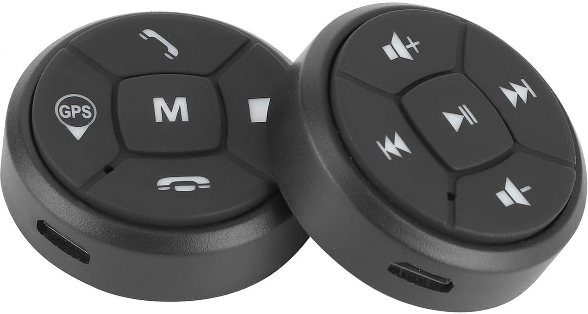 Bluetooth Media Knop Autoradio Volume GPS Draadloze Controller Schakelaar Afstandsbediening Stuurbediening Knop met Blauwe Knop Licht