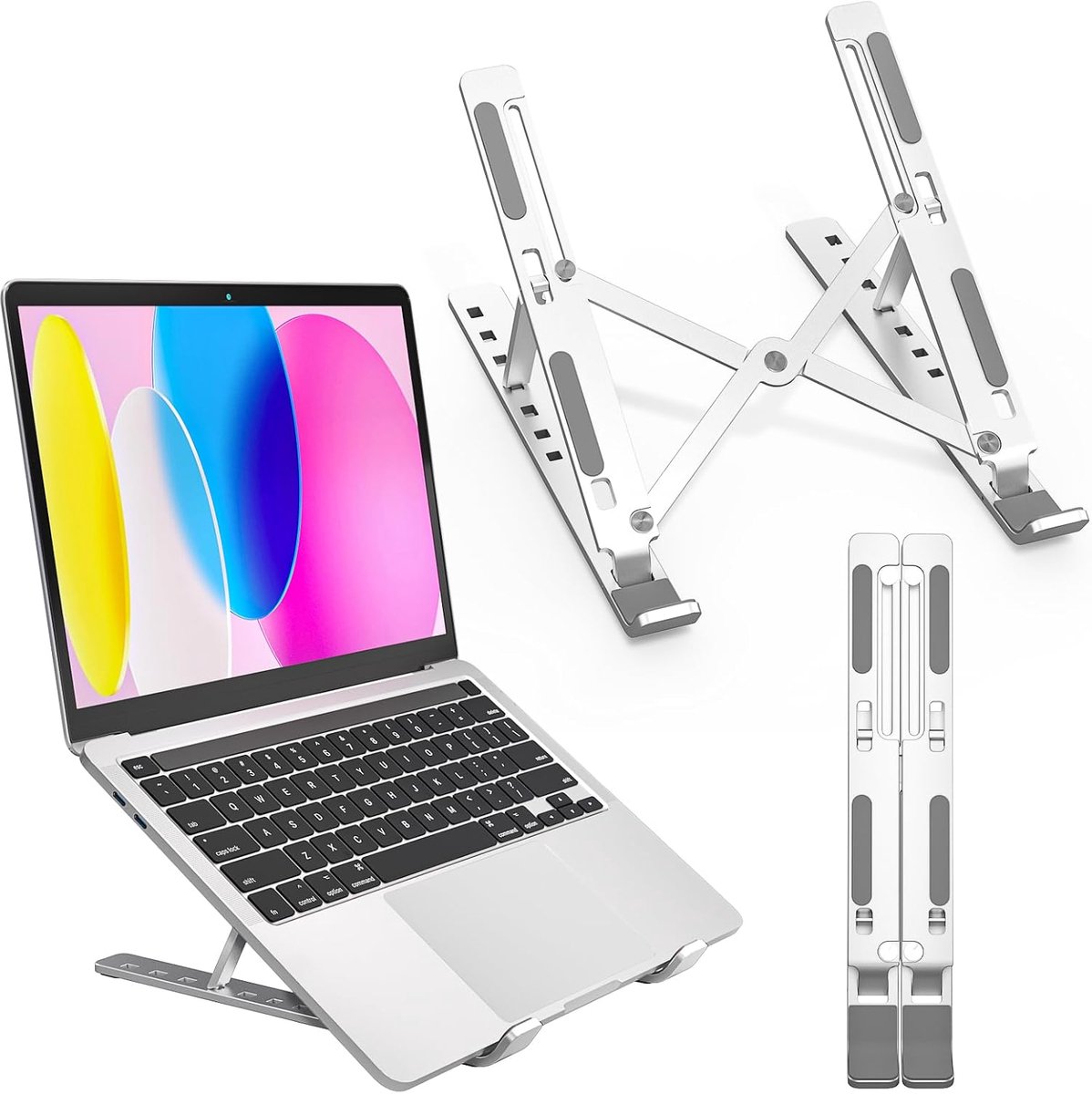 Laptopstandaard van aluminium met 7 verstelbare niveaus