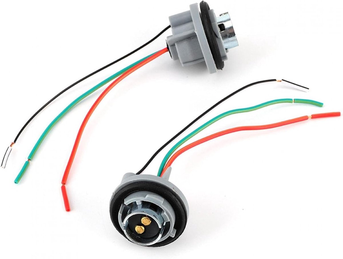 Remlicht Socket Connector 12V-24V - BAY15D/1157 - IJzeren Kern - Lamp Houder Adapter - Voor Rem/Stop/Knipperlicht