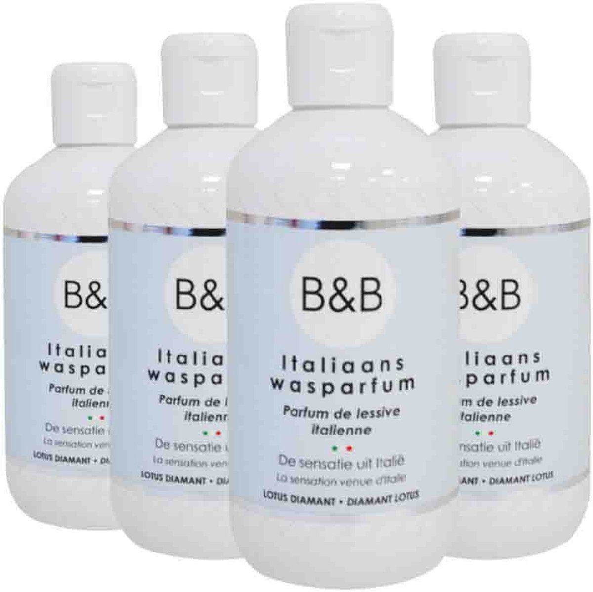 B&B Italiaanse Wasparfum - Lotus Diamant - 4 x 250 ml - Voordeelverpakking