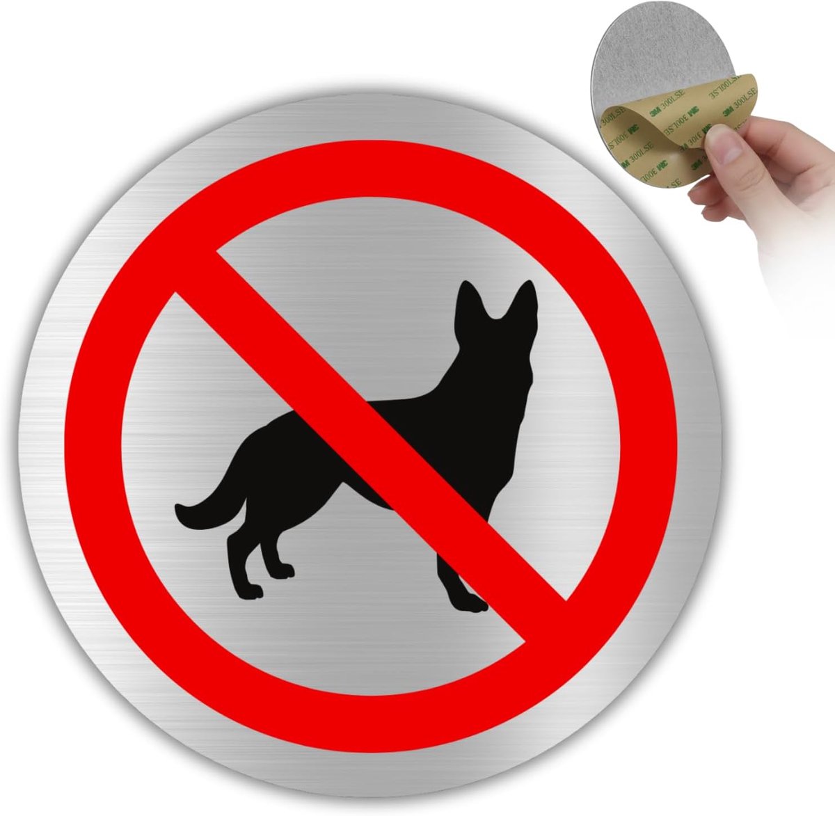 Honden - Ø 10 cm - Aluminium - Hond aan de Lijn Houden