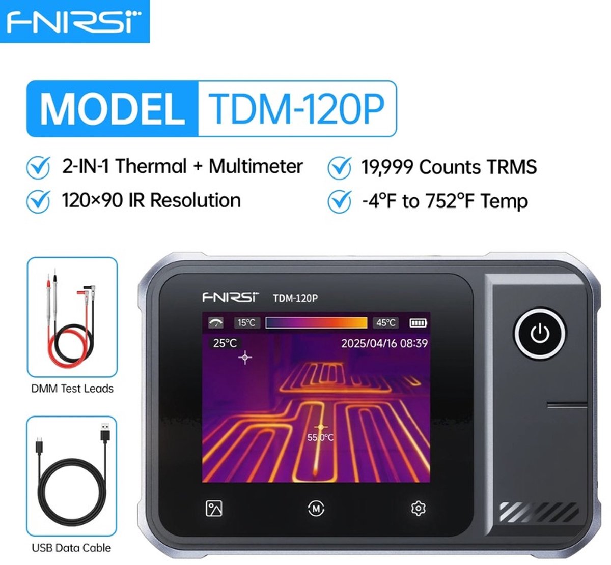 FNIRSI TDM-120P Thermal Imaging Multimeter