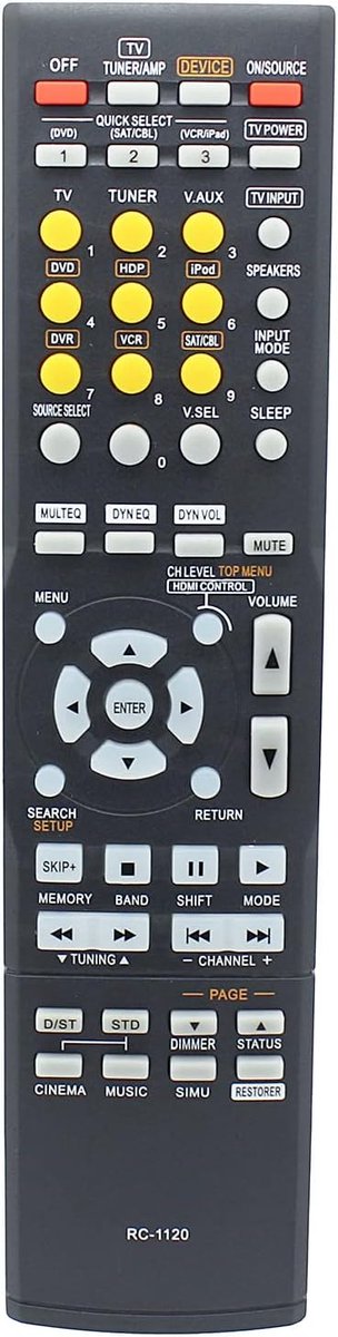 Afstandsbediening Vervanging voor Denon AV-ontvanger AVR-590 DHT590BA AVR-1610
