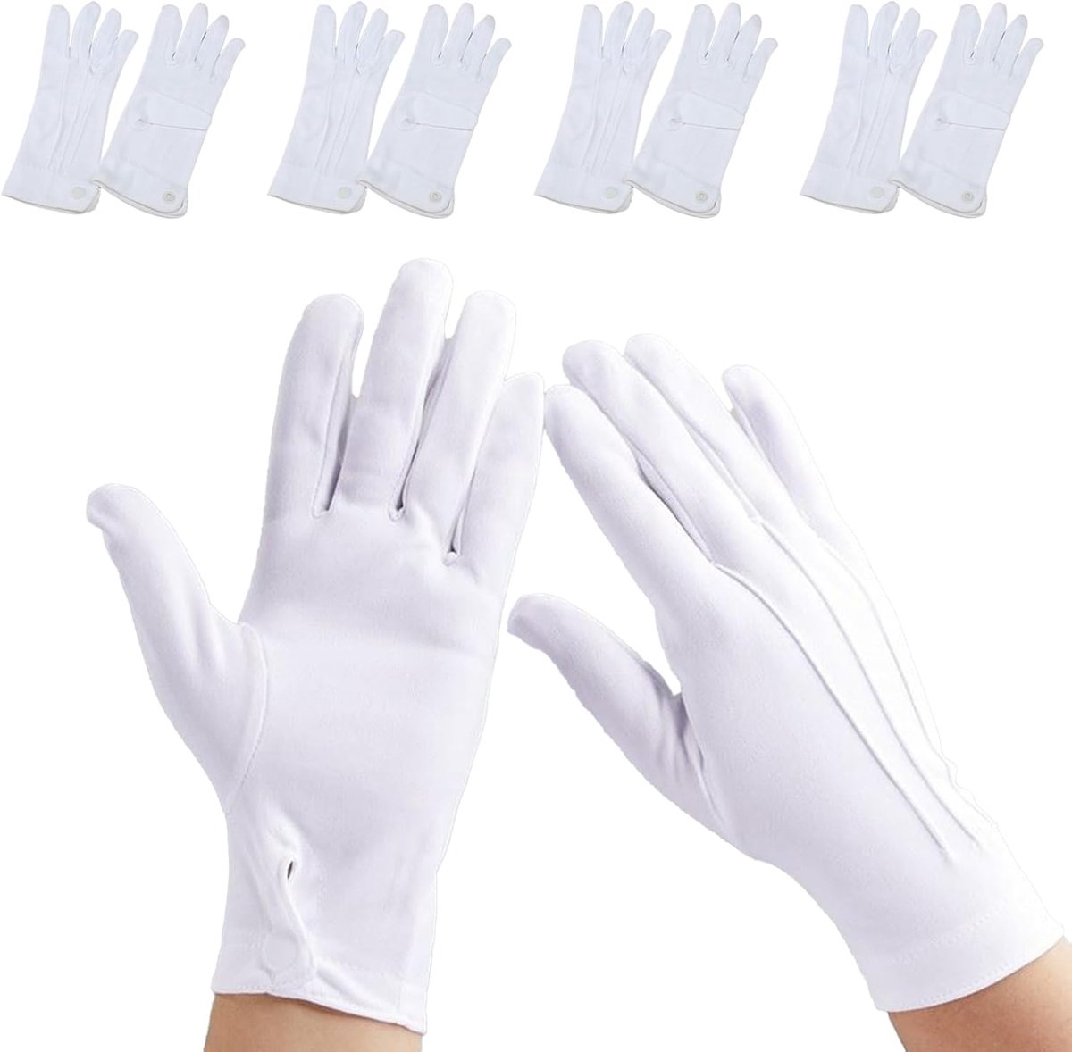 Handschoenen, gestikte kliksluiting