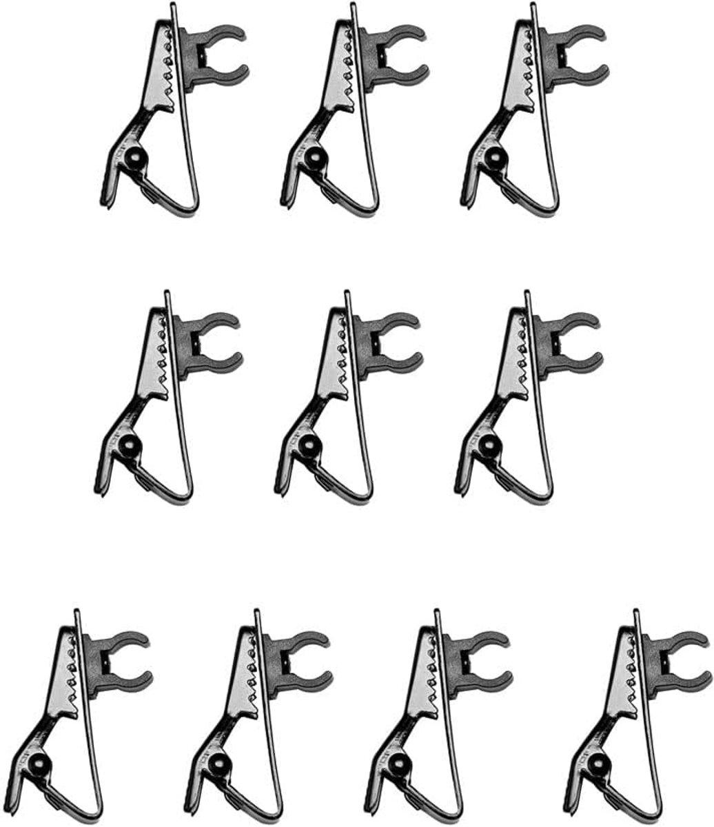 Zalati Microfoon revers clip 10 stuks Mini draagbare stropdas C-type gesp voor revers lavalier microfoon - 6 mm