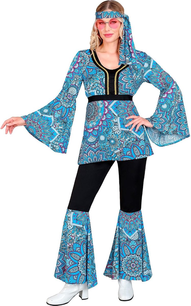 WIDMANN MILANO Party Fashion - Kostuum jaren '60 hippiestijl, reggae, flower power, disco fever, slagmove