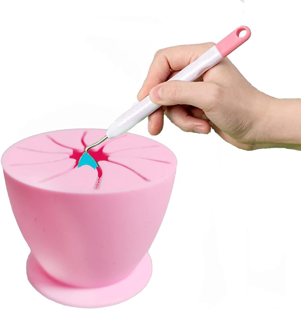 Vinyl Onkruid Verwijderaar met Siliconen Zuignap voor Efficiënte Afvalverzameling en Weeding Tools in Roze