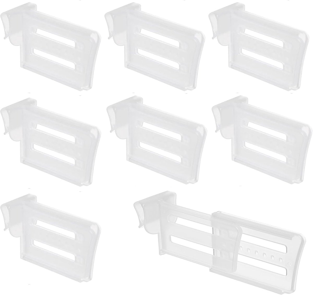 Scheidingswand voor koelkast, 8 stuks koelkast, zijdelingse scheidingswand voor de koelkast, transparant, ruimte voor de zijdeur van de koelkast