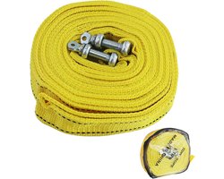 Sleepkabel voor auto, 5 meter, 5 ton (11,000 lbs), 2 U-spesen, opbergtas, hoogwaardige haken, reddingssleeptouw