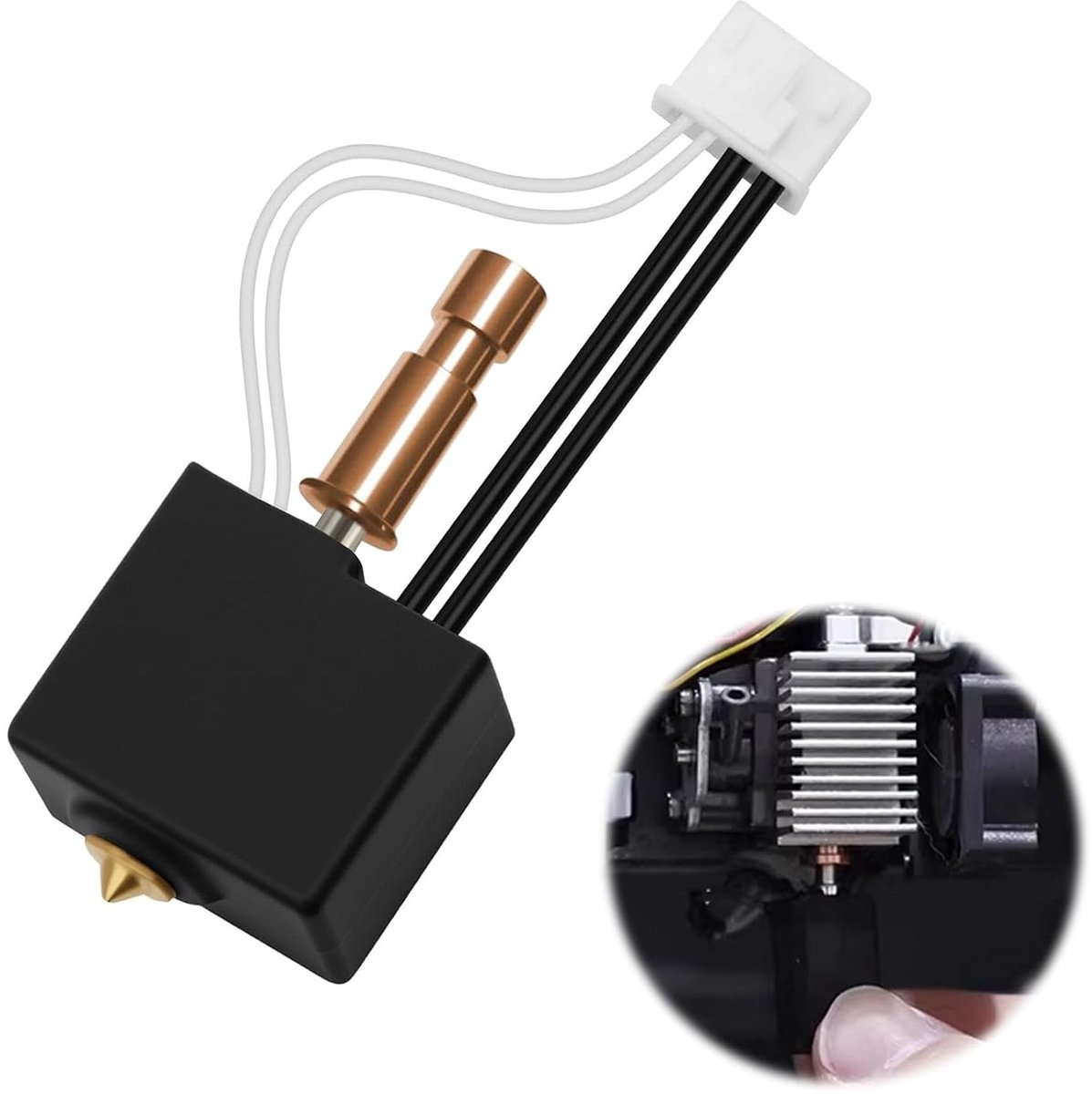 S1 keramische hotend, 3D-printer, Quick Release, hot end printkop met 0,4 mm messing mondstuk, keramische hotend kit voor Anycubic Cobra S1