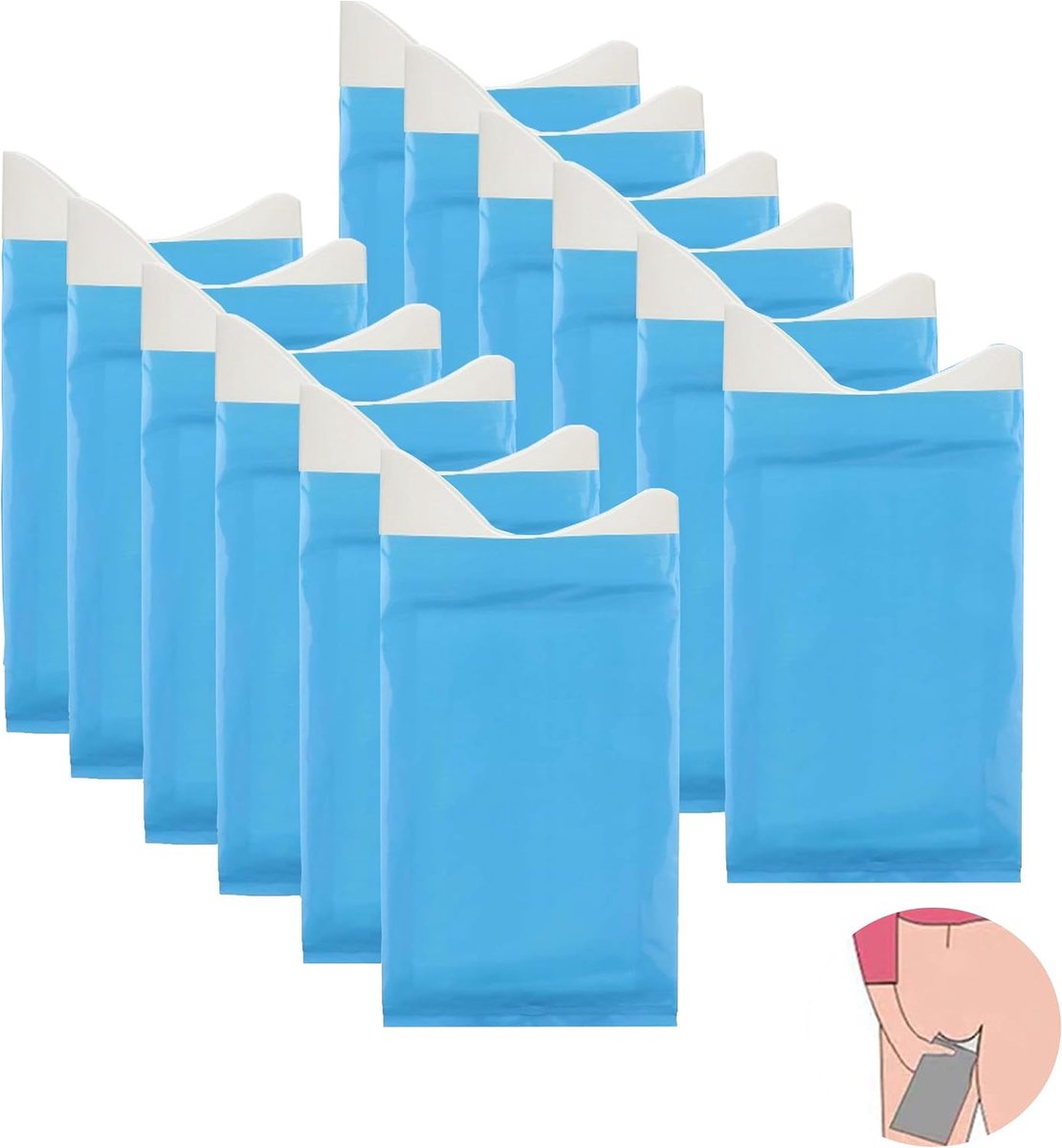 Wegwerp-urinezakjes voor onderweg, 12 stuks, draagbare natuursekt zak, 700 ml, gelurinezakje, noodtoiletten, urinoir, braakzak, voor onderweg, camping, reizen, auto, stuwen, outdoor
