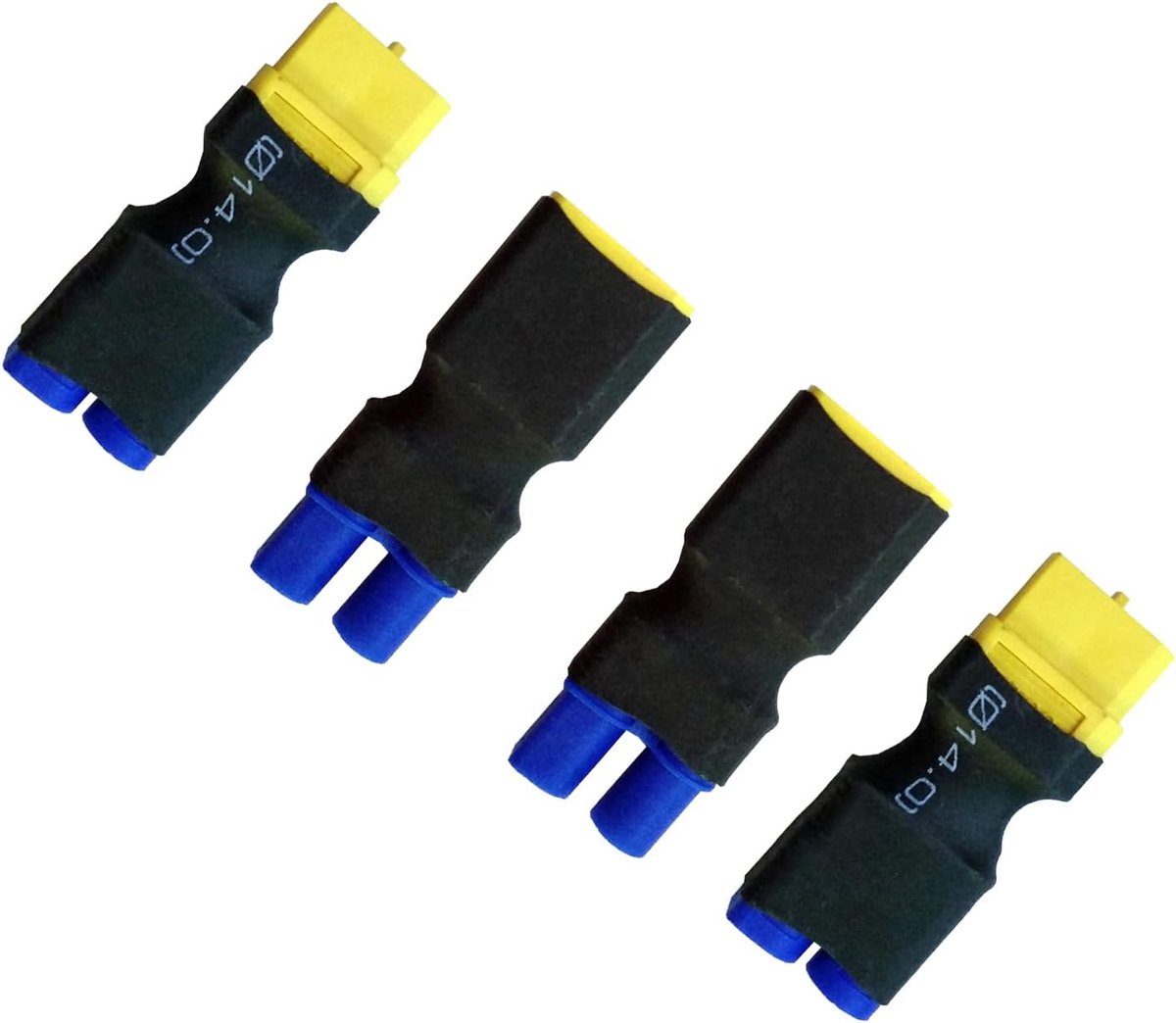 2 paar XT60 naar EC3 Plug RC Mannelijke Vrouwelijke Connector Adapter voor RC FPV Drone Auto Lipo NiMH Batterij Oplader ESC (EC3 naar XT60 (geen draad))