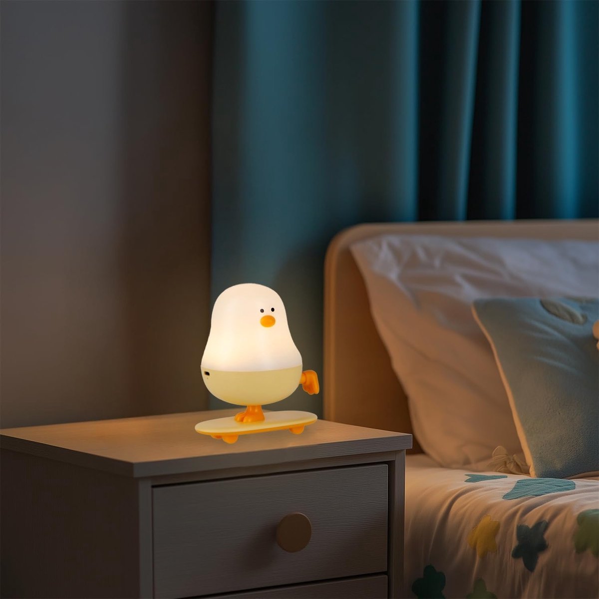 Ledme - Nachtlampje voor kinderen, led-kuiken, warme temperatuur 3000 K, opaal afwerking. LM9206