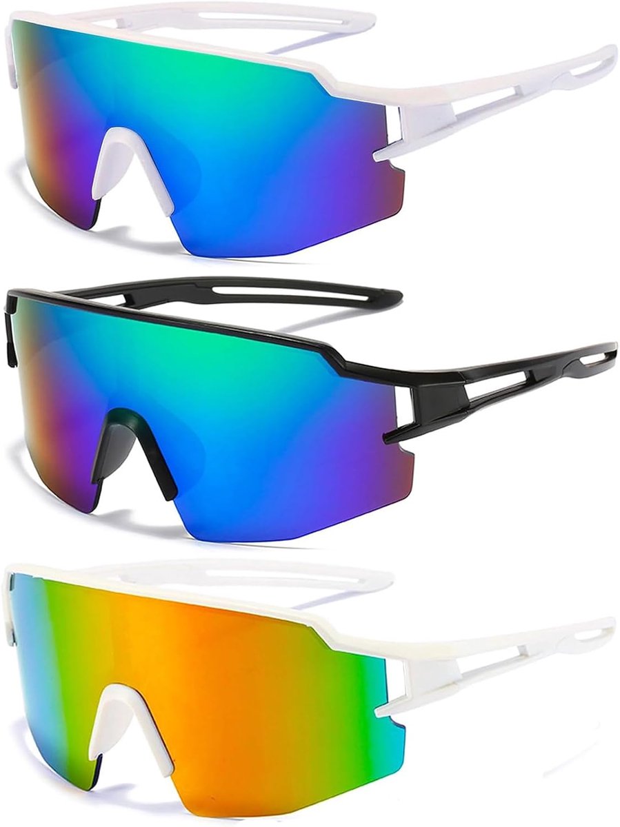 Sportzonnebril voor mannen en vrouwen, fietsbril, zonnebril, gepolariseerde zonnebril voor buitenactiviteiten, MTB, racefiets, fietsen, skiën, zonnebril met UV400