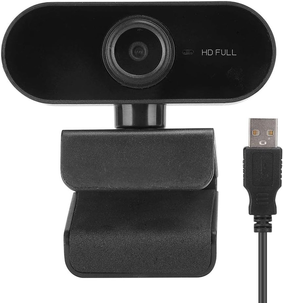 USB-computercamera met Microfoon 1080P, Desktop-webcam voor Videogesprek met 360° Rotatie, Plug-and-play-webcam voor Online Lesgeven, Conferenties en Vloeiende Spraakchat,