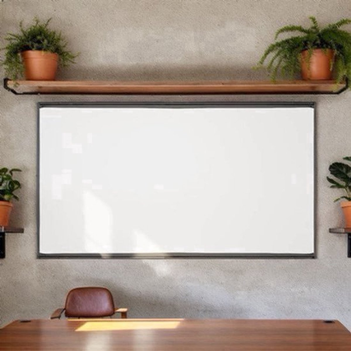 Projectiescherm – Projectiedoek – Beelddoek – Schermwand – Wandgemonteerd – 100 Inch – 16:9 Beeldverhouding – Mat Wit Polyester – Stevig IJzeren Frame