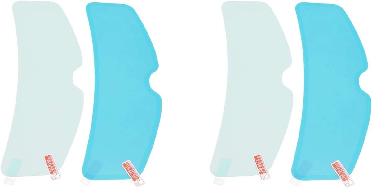 Set van 2 Regenbestendige Anti-Fog Visor Folies voor Motorhelmen - 24.5 cm Hoog Transparante Bescherming tegen Nevel en Regen