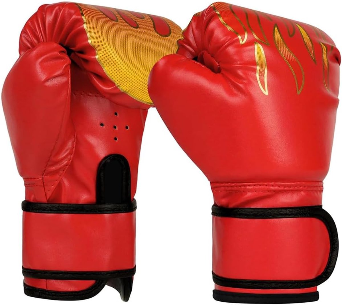 Kleine bokshandschoenen, PU-bokshandschoenen, elementaire bokshandschoenen, trainingshandschoenen voor bokszak, taekwondo trainingshandschoenen (rood)