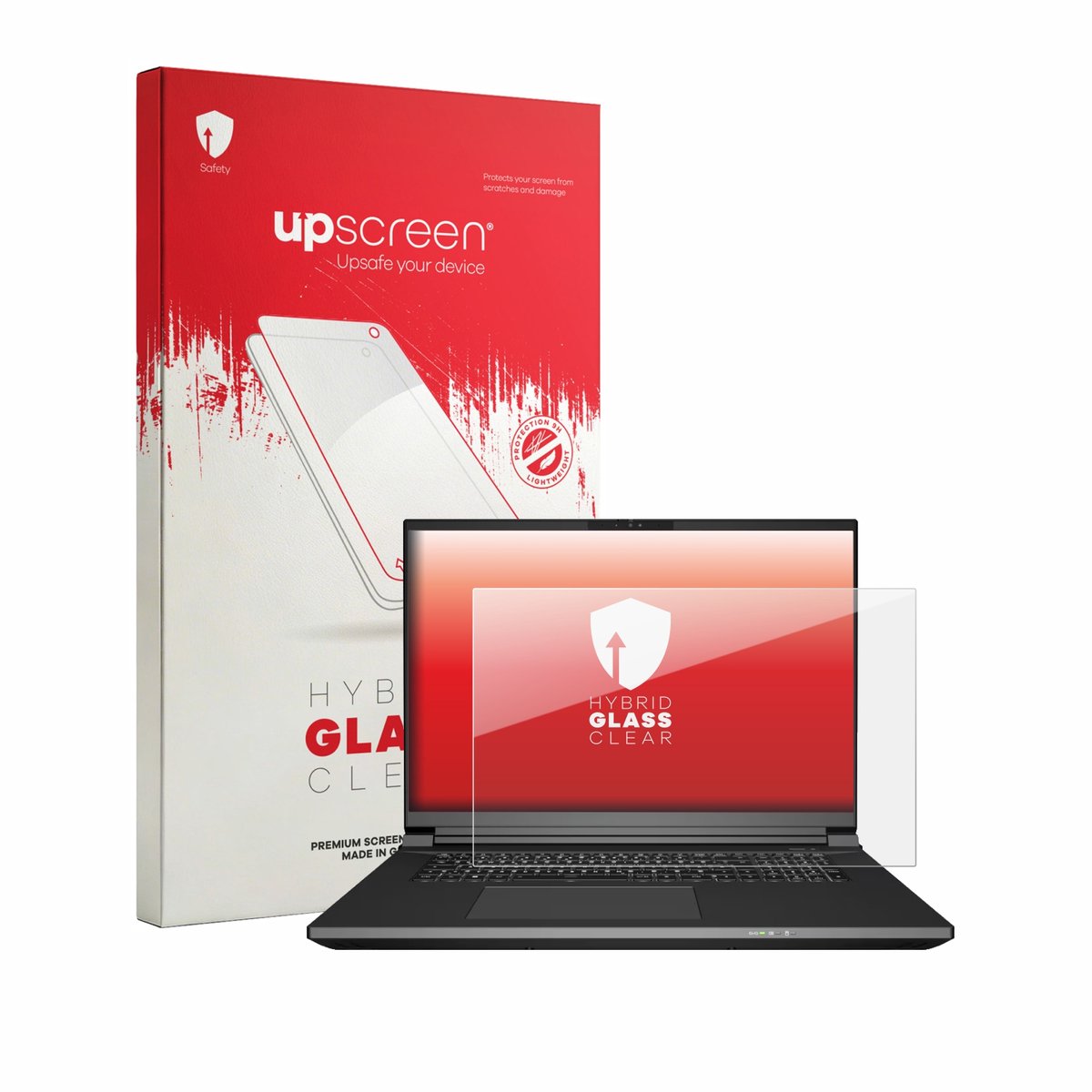upscreen - Screenprotector voor Schenker KEY 18 Pro E25 - Folie Beschermfolie Beschermglas transparant