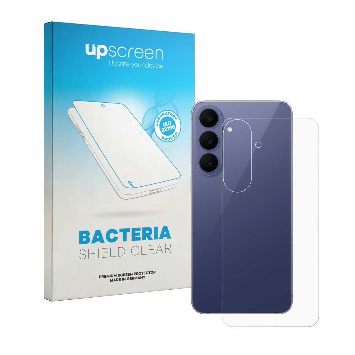 upscreen - Screenprotector voor Samsung Galaxy S26 FE (Achterkant) - Folie Beschermfolie transparant antibacterieel