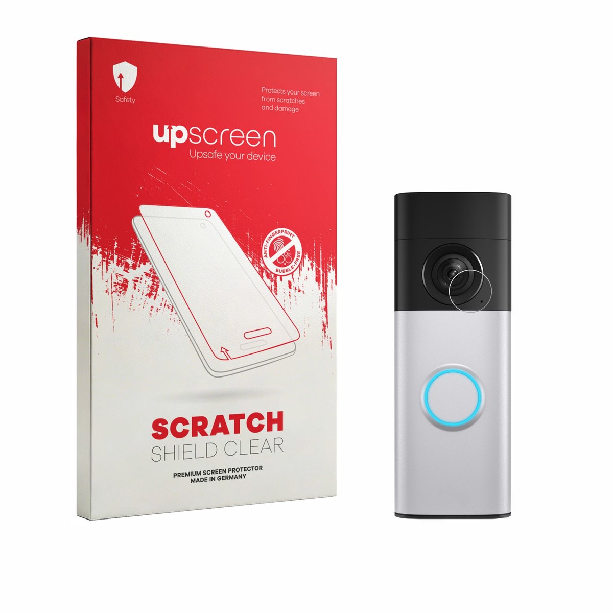 upscreen - Screenprotector voor Ring Battery Video Doorbell Plus (2. Gen.) - Folie Beschermfolie transparant
