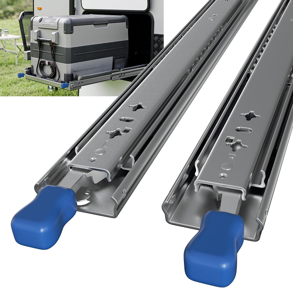 Uitschuifbaar voor zware lasten, 450 mm, volledig uittrekbaar