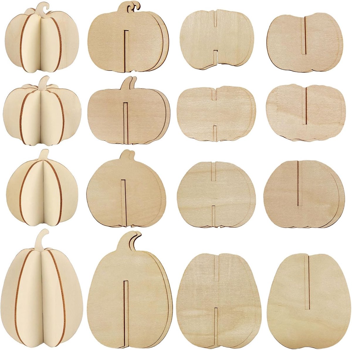bord in pompoenvorm houten wand in pompoenvorm hanger van hout in pompoenvorm om op te hangen uitsparingen blokkeren onafgewerkte decoratieve schijven DIY gesneden