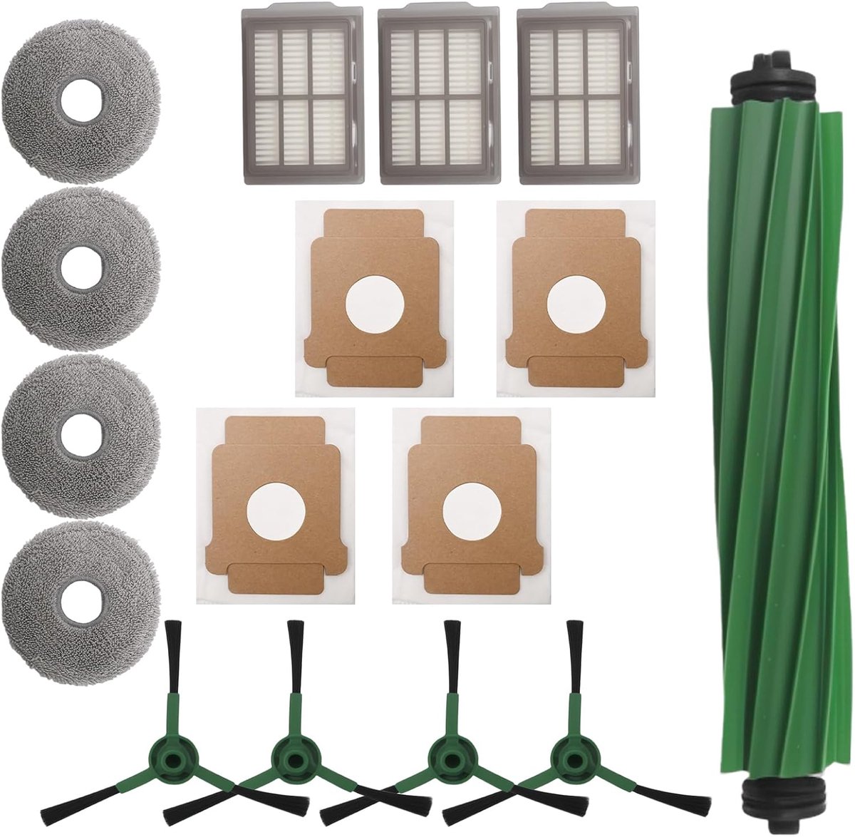 16-delige rolborstelset, voor iRobot Roomba Plus 405/505 Combo