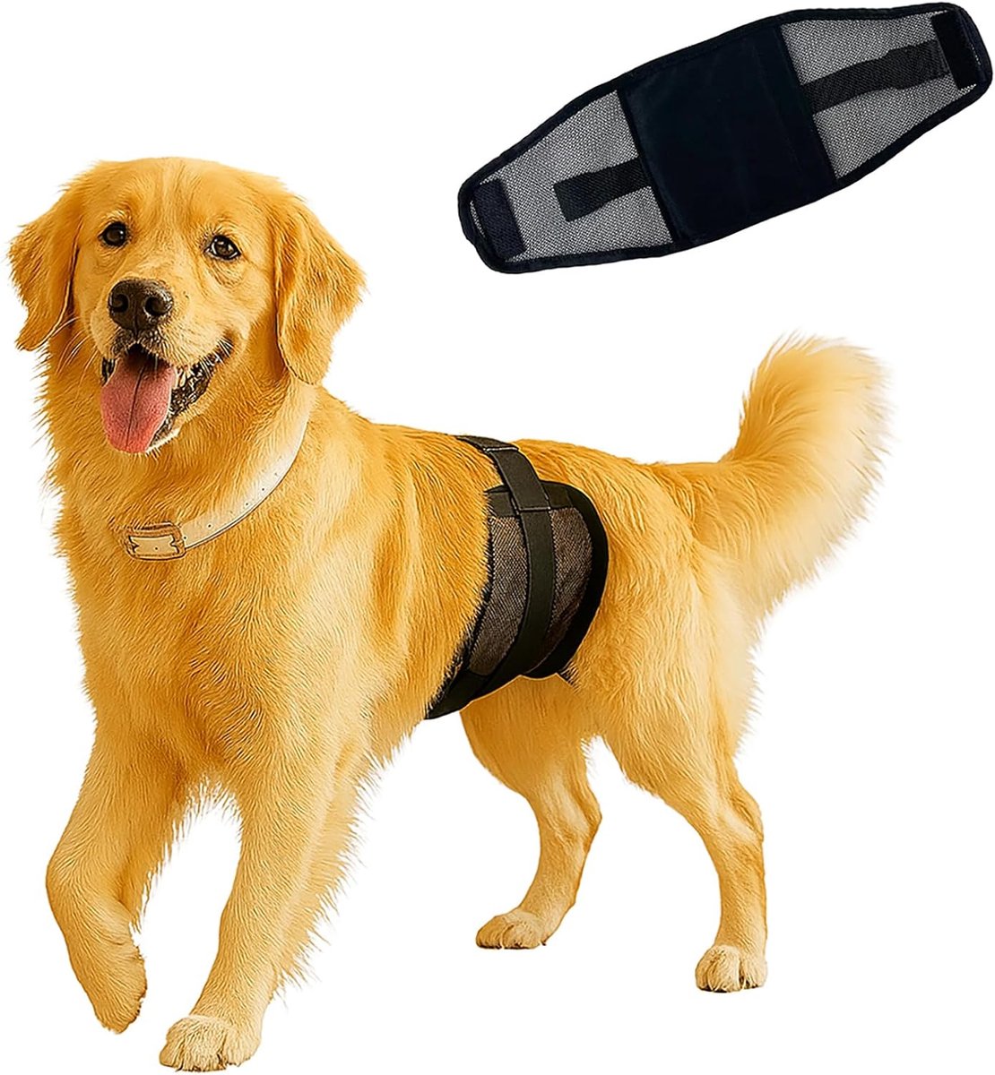 mesh buikband voor mannen - Lichtgewicht, herbruikbaar en wasbaar om markering, incontinentie en gênant uitlopen te voorkomen (XL,Zwart)