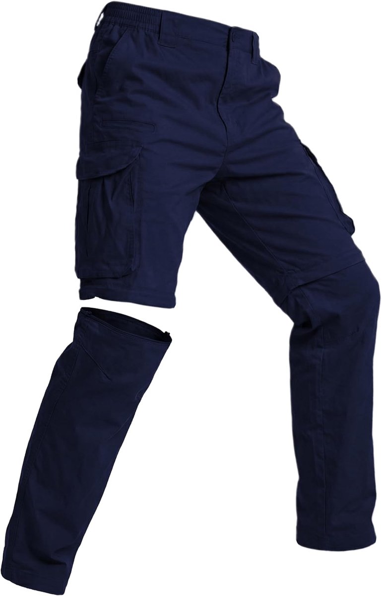 Wandelbroek voor heren, afritsbaar, ademende trekkingbroek voor heren, lichte afneembare wandelbroek, stretch, sneldrogend, outdoorbroek voor wandelen, reizen, vissen, werken