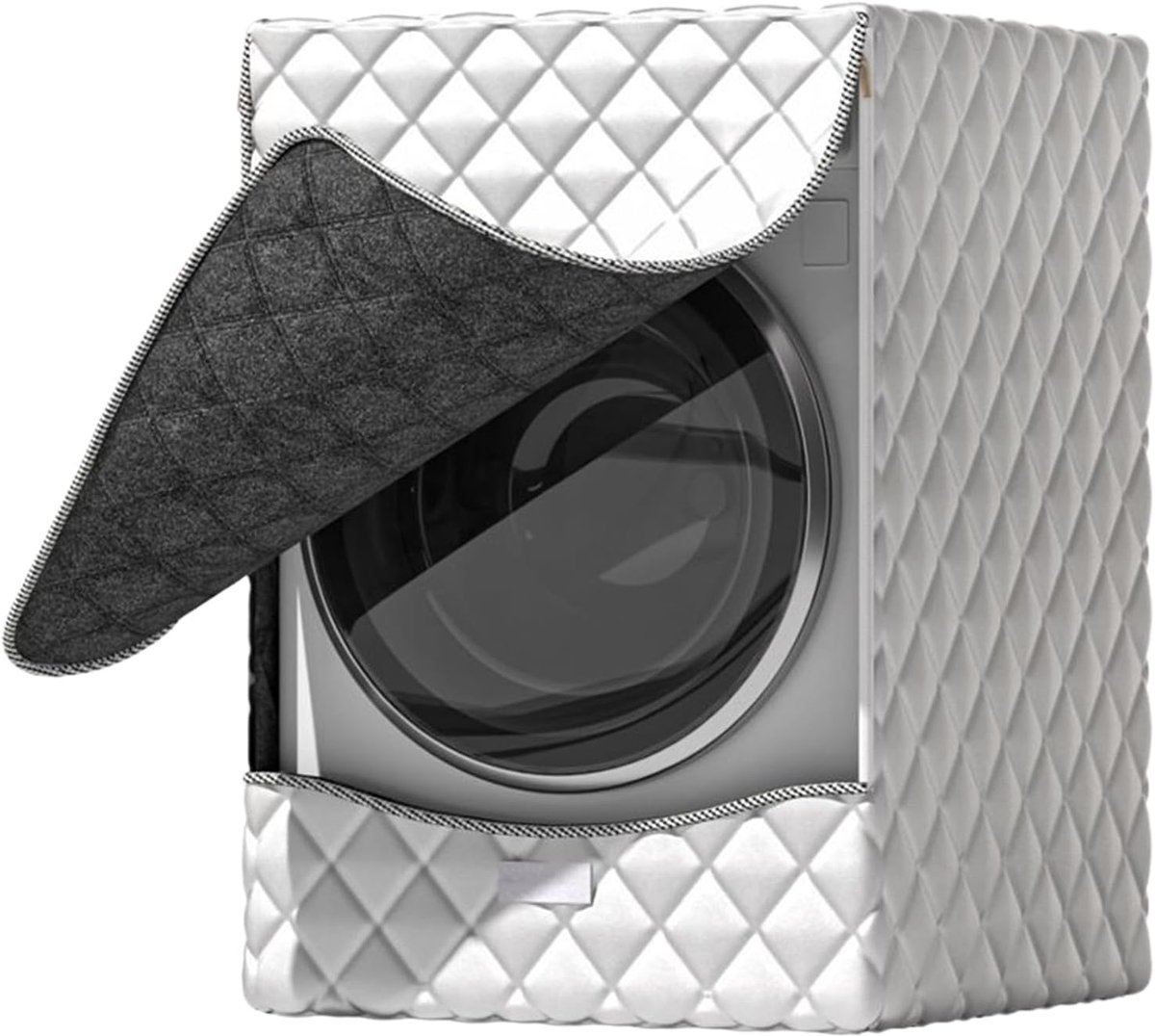 Wasmachinehoes bovenlader - stofdichte bescherming met rits, wasmachineschild, hoes voor buitenapparaten | Waterdichte robuuste bescherming voor thuis badkamer balkon wasruimtes ruimtes zones plus