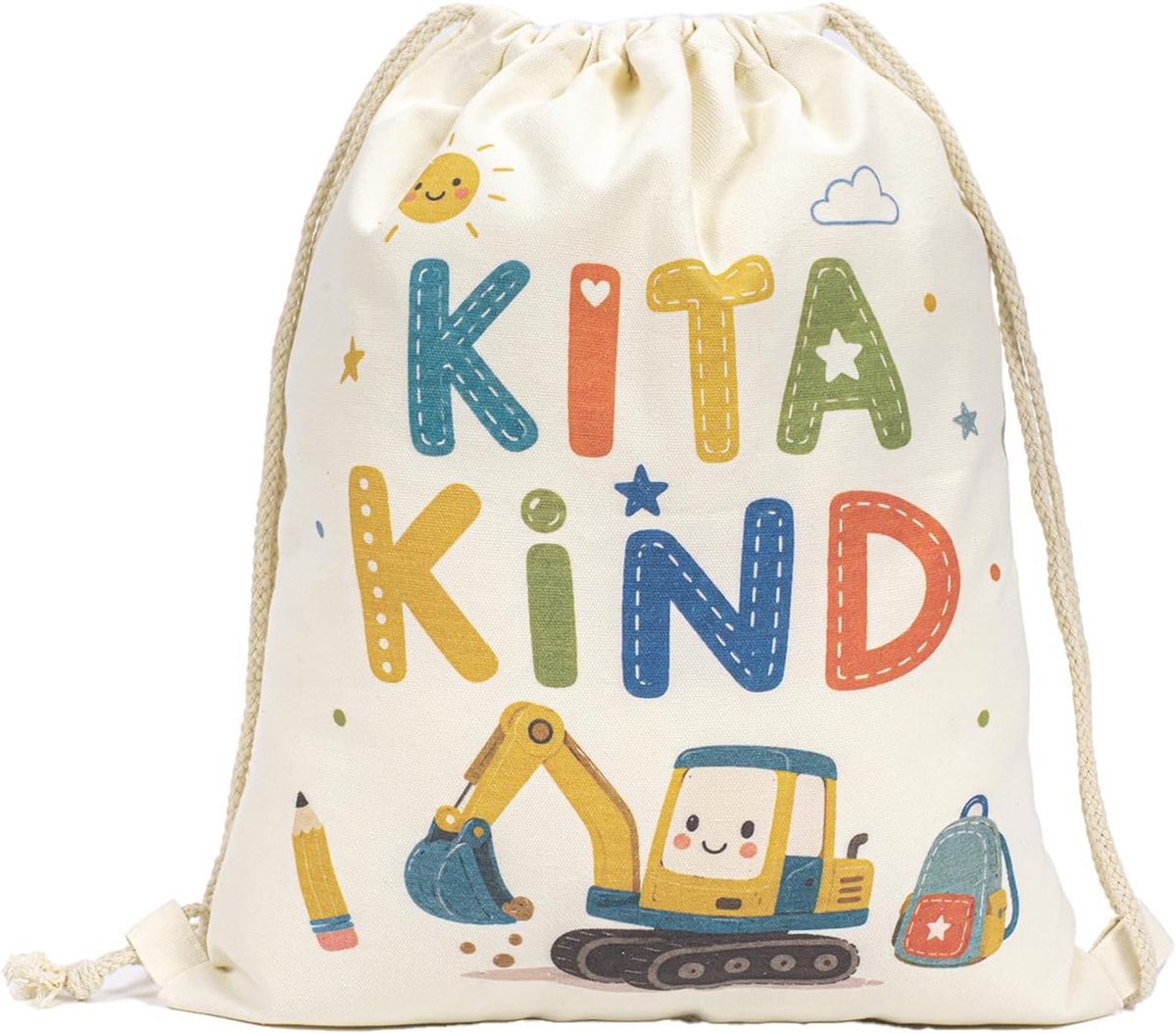 Kleuterschool KITA KIND jongens 37x46 cm katoen bedrukt