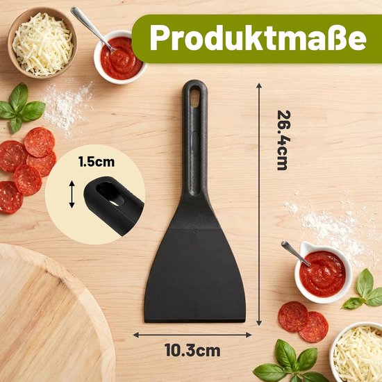 Deegspatel kunststof antiaanbaklaag 10cm, vaatwasmachinebestendig — afbeelding 2