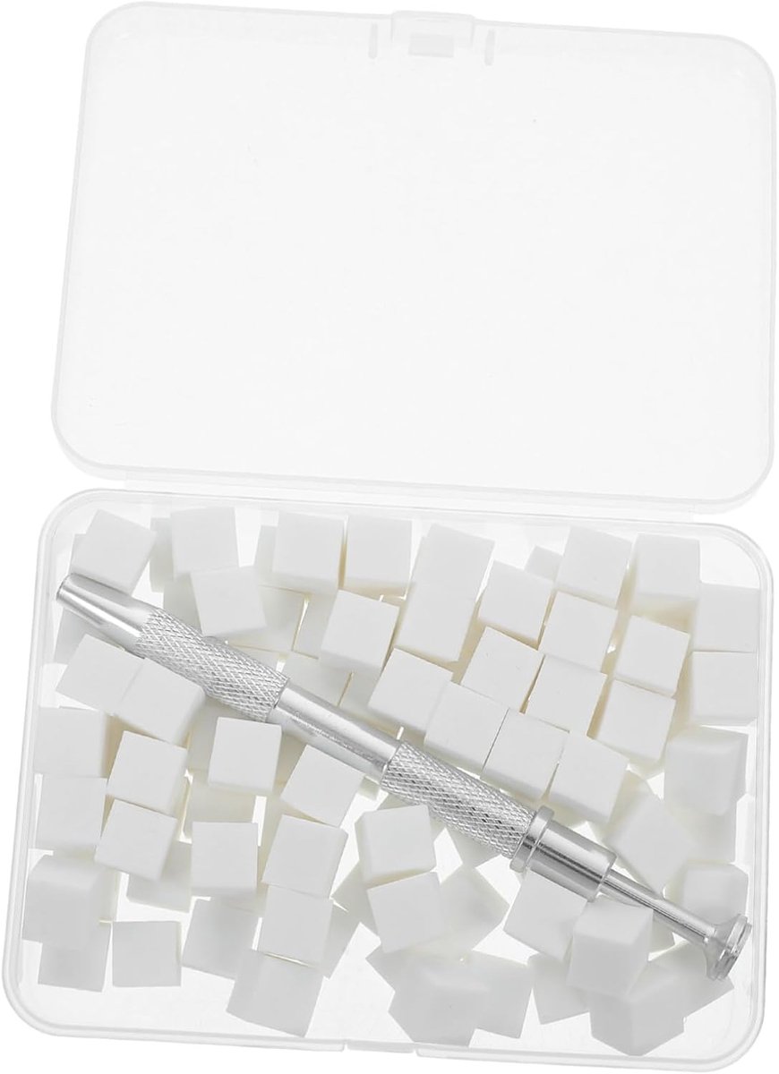 1 Set spons Nagelspons Nagellak applicator Spons voor nagels Spons met metalen grijper Nagelkunst benodigdheden gereedschap gel nagellak borstel voor nagels latex-katoen