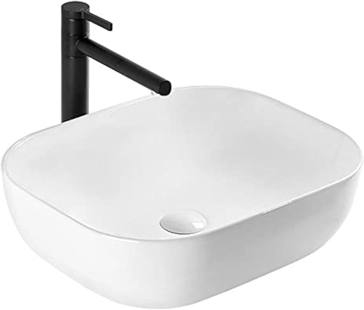 U6521, Wastafel op aanrecht BELINDA, White