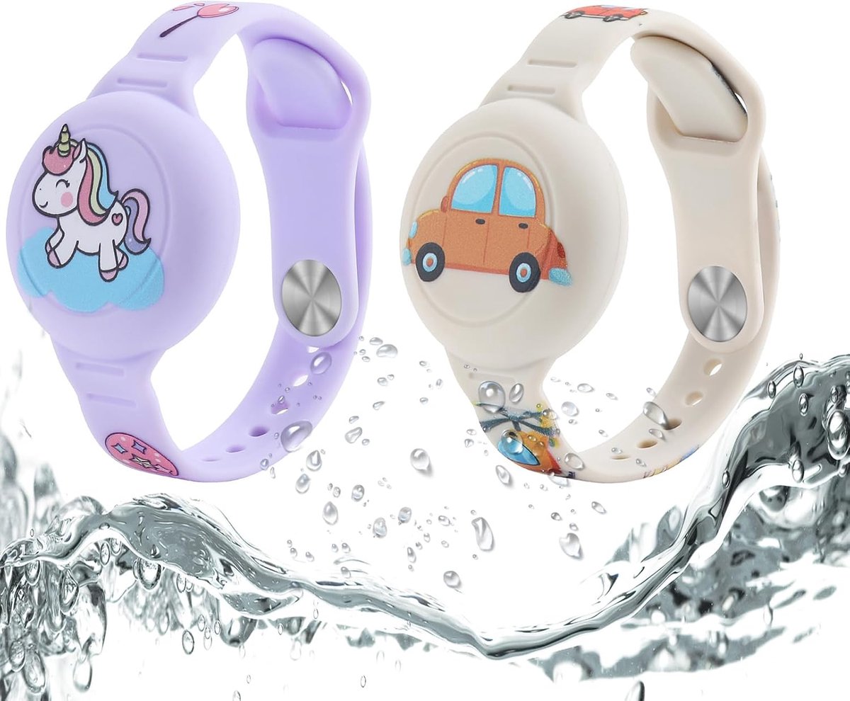 armband voor AirTag waterdicht, anti-verlies en krasbestendig, beschermhoes voor kinderen, jongeren en senioren (Paard + koets)