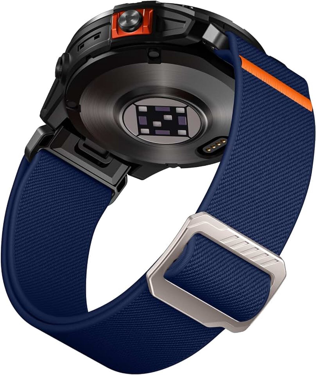 Bandje compatibel met Garmin Fenix 6X Pro Band/Fenix 6X/Fenix 7X Pro/Fenix 7X Strap, Nylon Rekbaar 26 mm QuickFit Bandje voor Garmin Fenix 5X/Plus/Instinct 2X Solar/Epix Pro Gen 2 51 mm