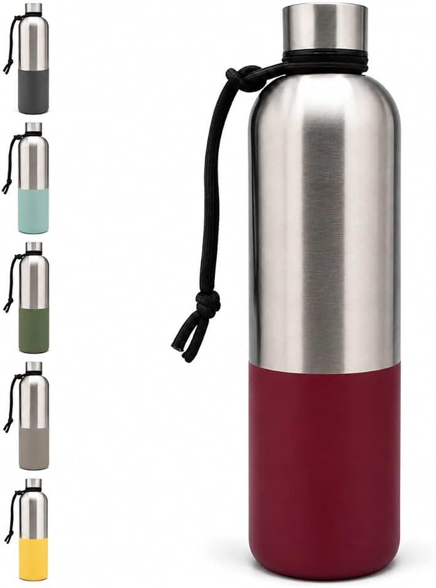 Geschikt voor koolzuurhoudende dranken, lekvrij, voor sport, school en kantoor, waterfles, gemakkelijk geschikt voor koolzuur, sportfles van 1 liter, BPA-vrij, onbreekbaar