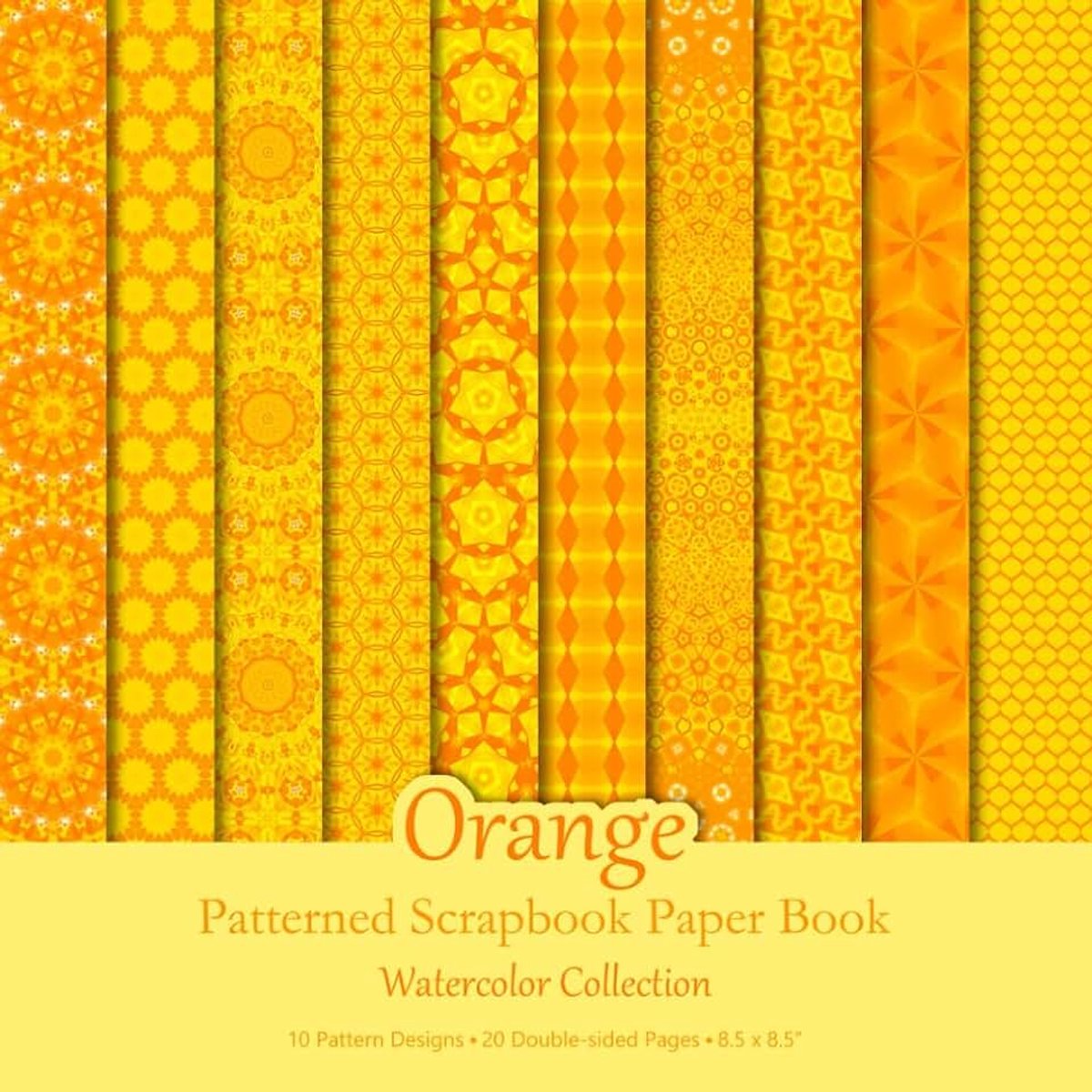 Patterned Scrapbook Paper Book: Geometric Watercolor Patterns For Scrapbooking, Junk Journaling And Papercraft Projects