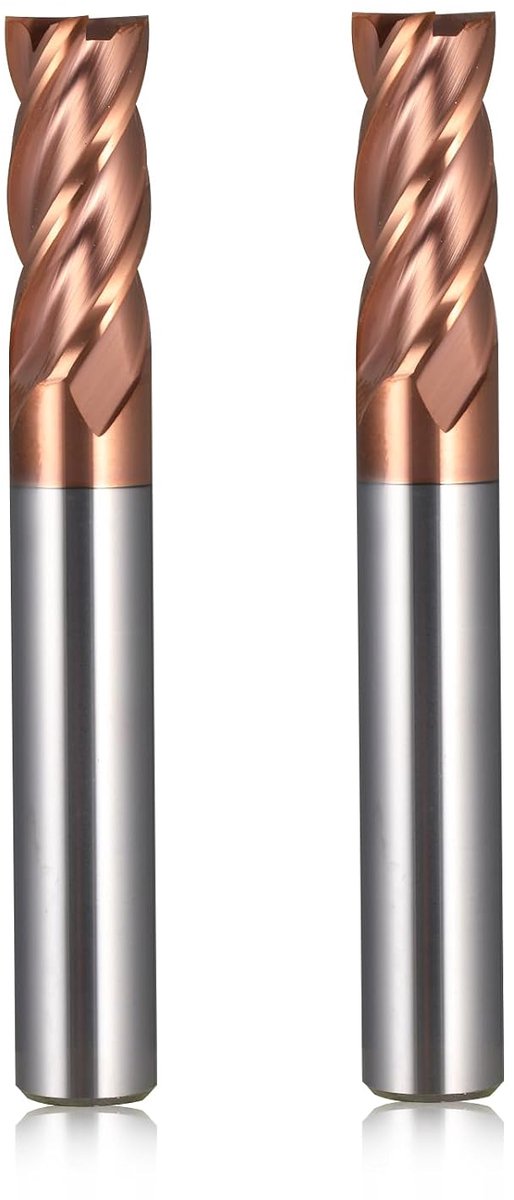 10 mm freesmolen, wolfraamcarbide, 4 uitsparingen, 25 mm snijlengte, 2-delige TiSiN-coating, volledig hardmetaal, frezen, 55 HRC snijset, boorfrees voor aluminiumlegering, staal, koper