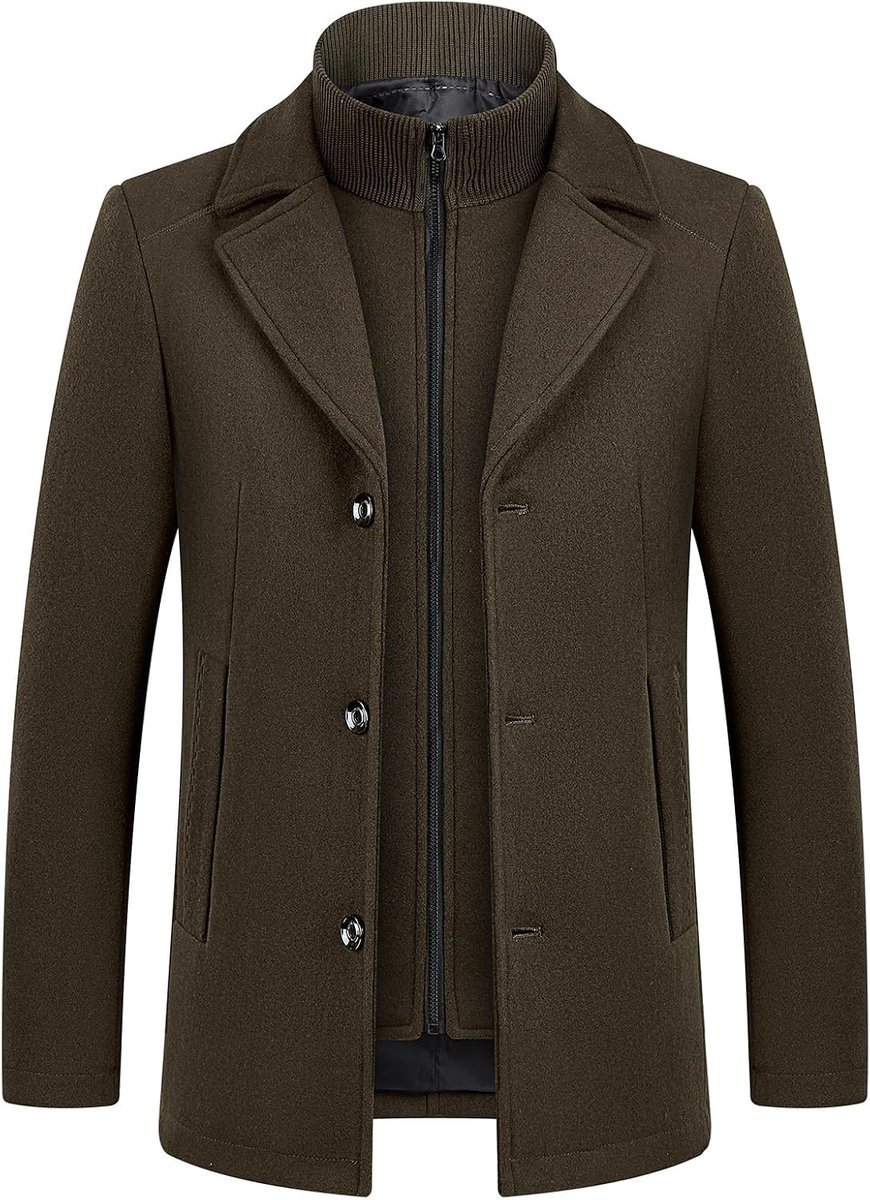 Mantel omd vest wollen jas dikke winterjas warme jas jas