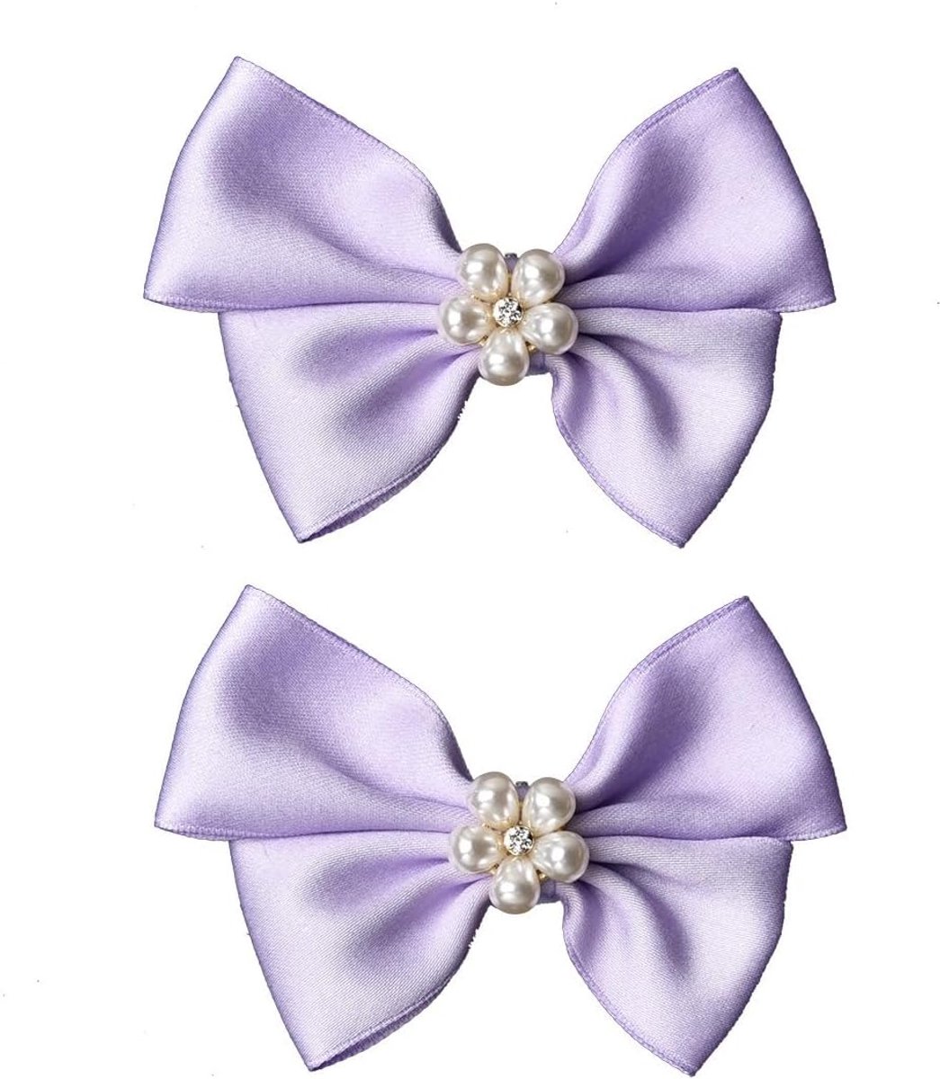 1 paar 9,5 x 12,5 cm schoenclips, strikgesp, schoenbedels, metalen schoenclips, parelschoengesp, boogknoop, schoenclips, bruiloftsschoenclips, voor bruiloft, eindexamenfeest, wit