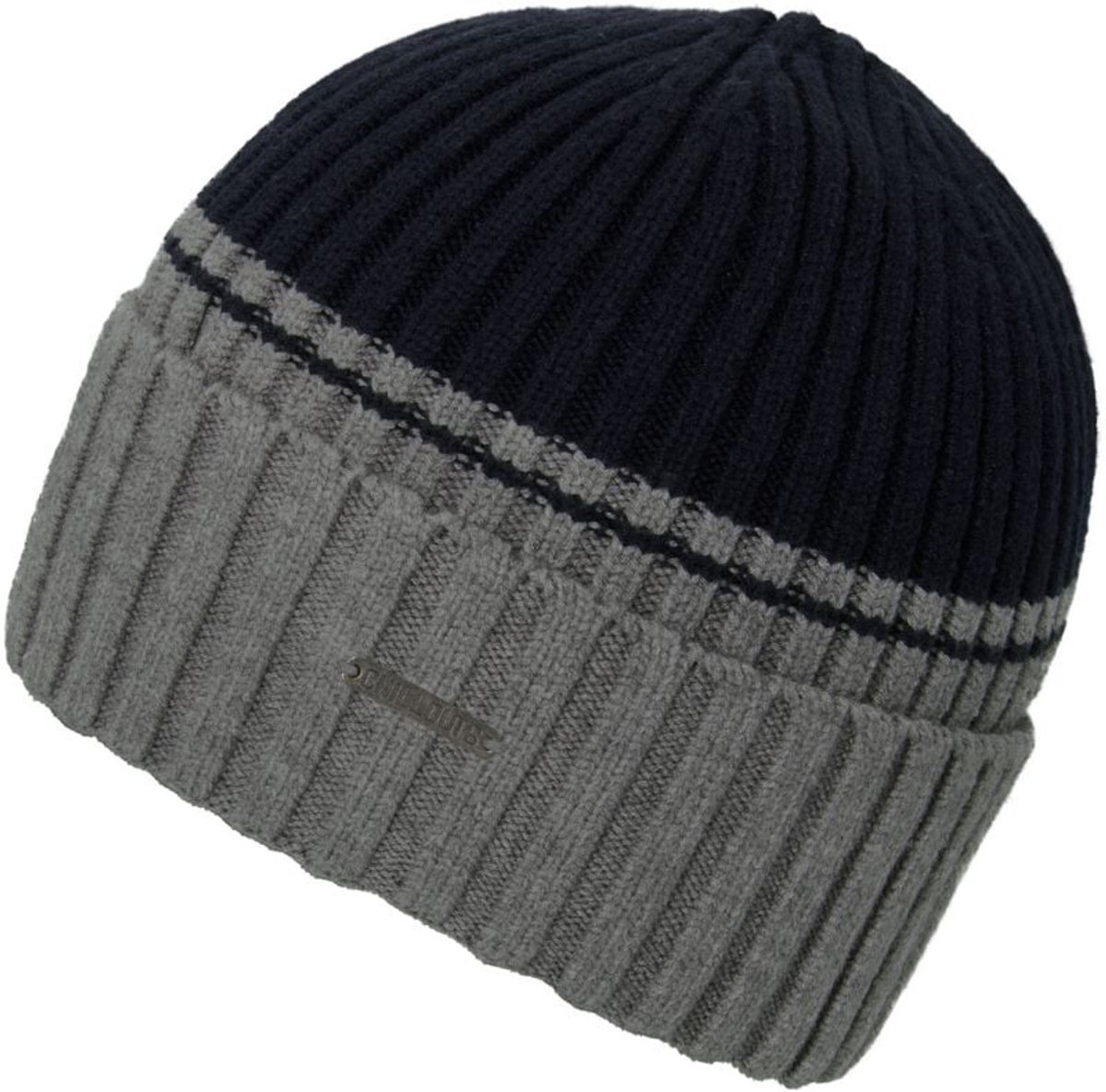Chillouts Malik Hat Unisex Beanie - marineblauw/grijs - Standard
