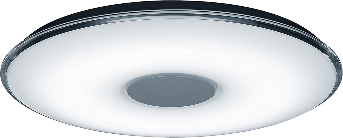 Leuchten LED plafondlamp Tokyo 628915001, acryl wit, rand helder, 45 Watt, afstandsbediening helderheid en lichtkleur instelbaar, nachtlicht functie, 60cm