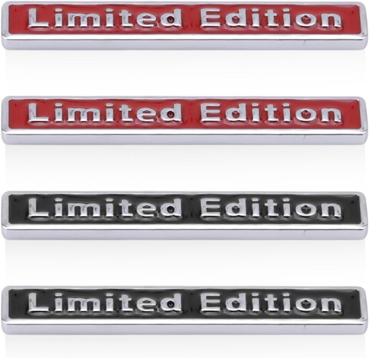 4 stuks Limited Edition Logo Car Lettering Stickers Metalen Stickers Autodecoratie Autoaccessoires Buiten Auto